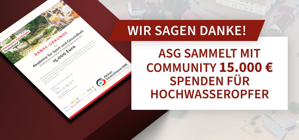 ASG spendet 15 000 für Hochwasseropfer