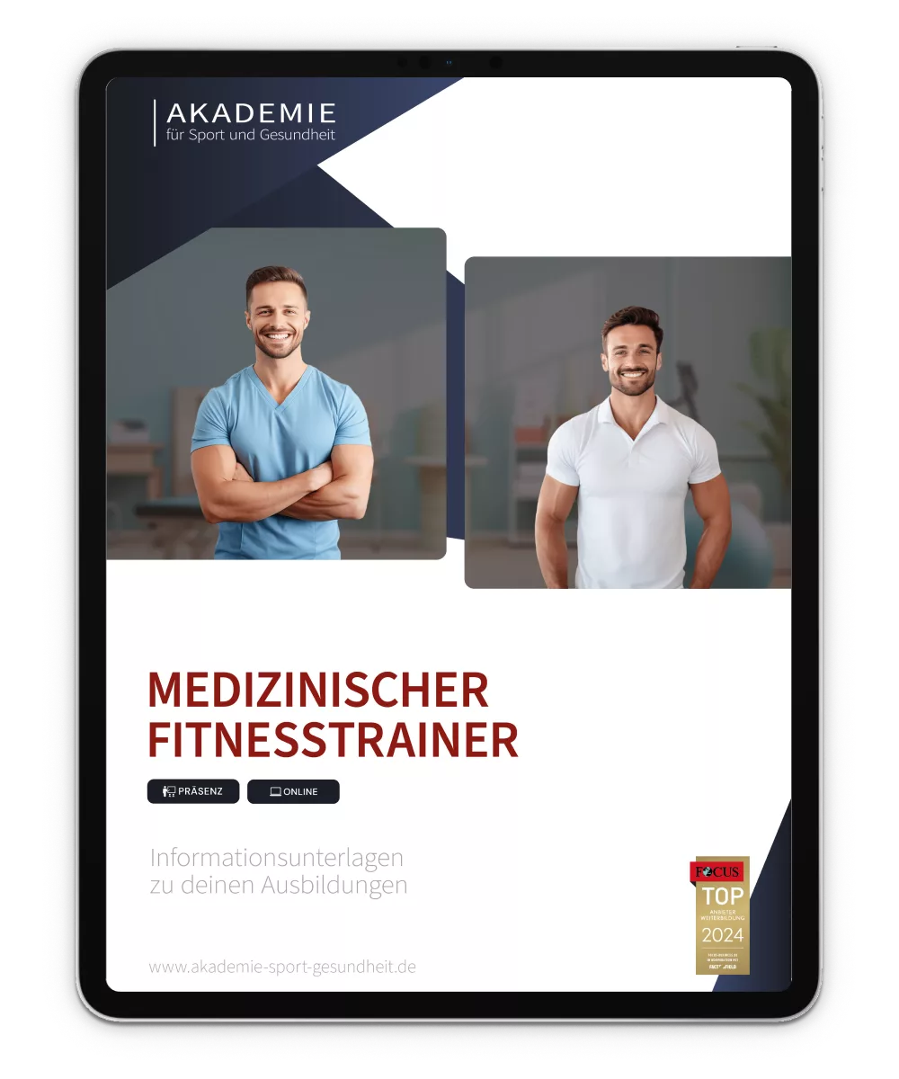 Medizincher Fitness-Trainer-iPad-Hülle.