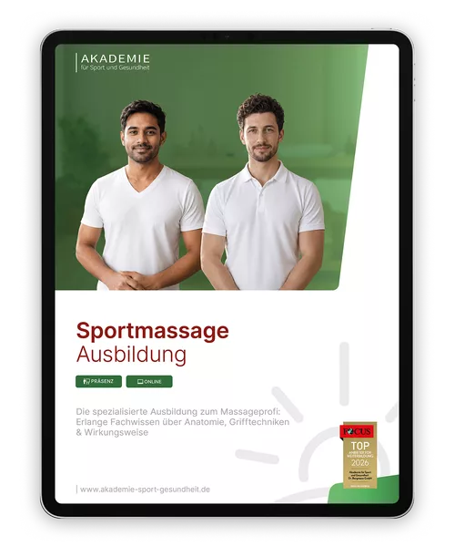 Informationsbroschüre sportmassage Ausbildung