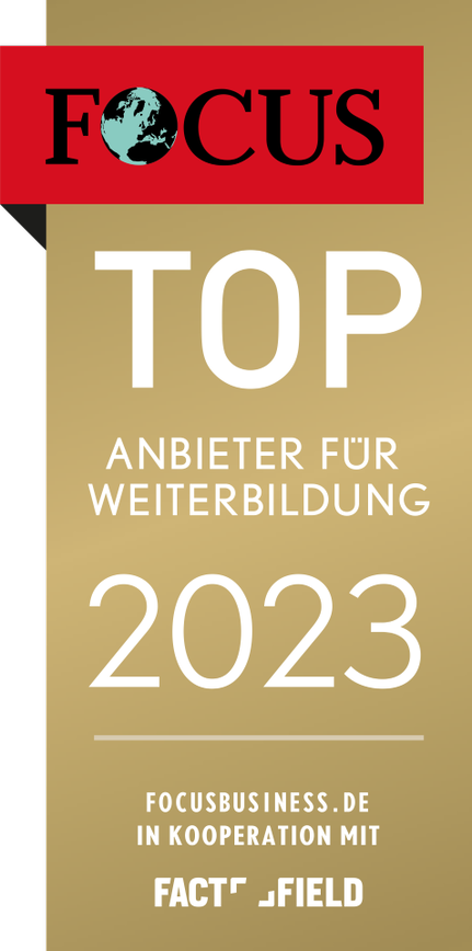 Focus Business, Top Anbieter Weiterbildung, Siegel, Auszeichnung, Anerkennung