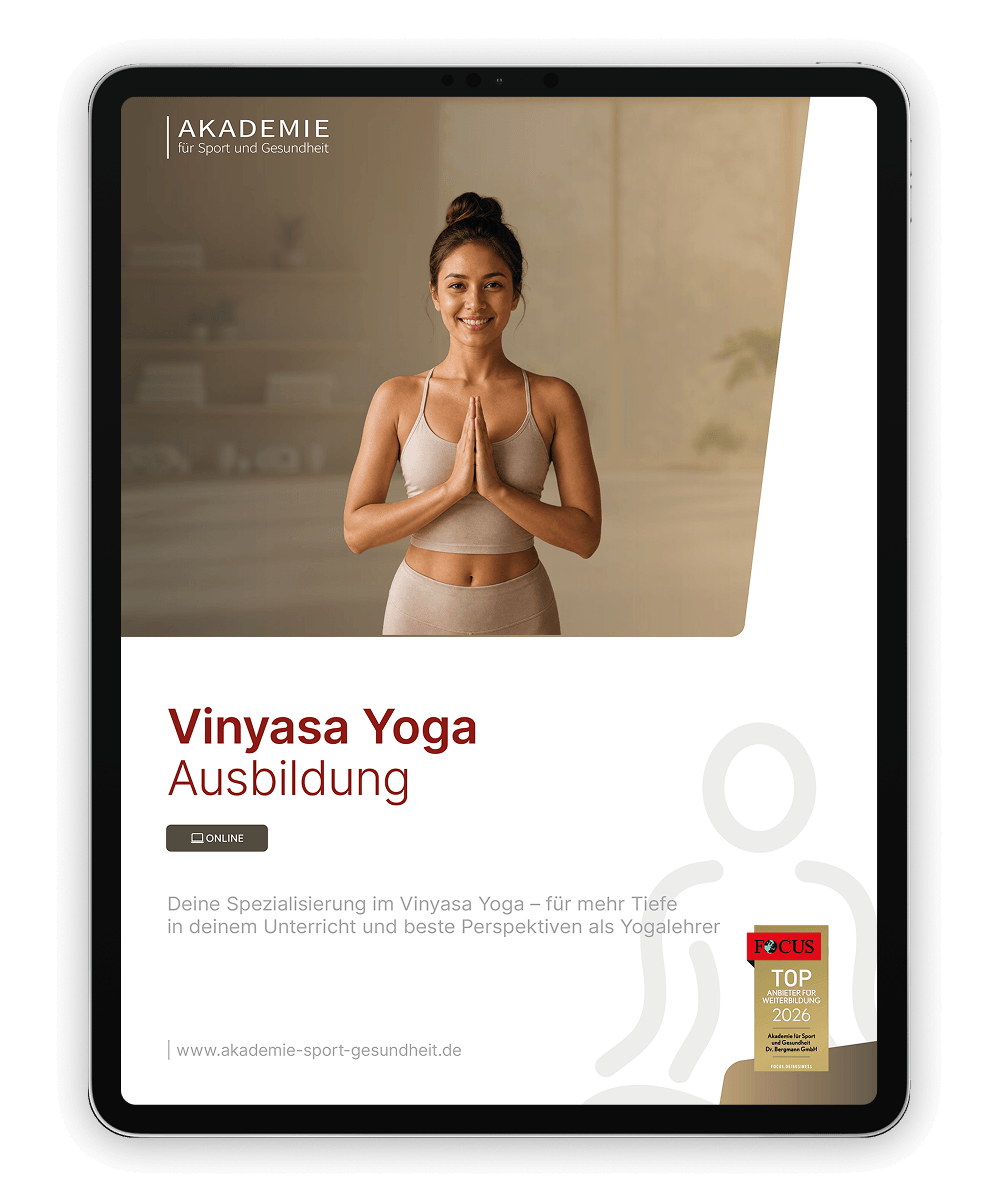 Informationsbrosch&uuml;re Vinyasa Yoga Mockup